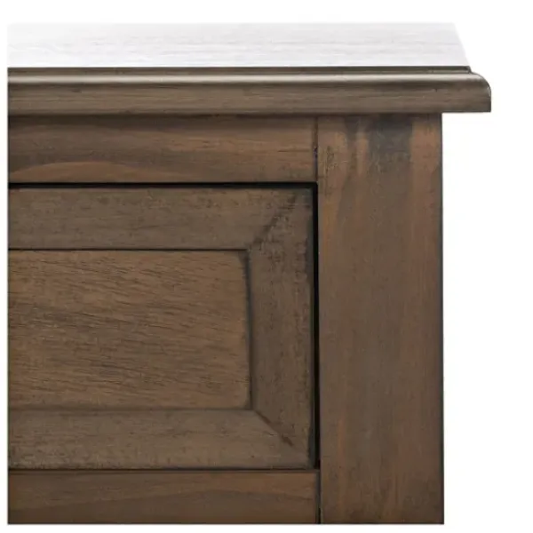 Accent & End Tables-Kirkland's Home Emory Natural Single Drawer Accent Table Black