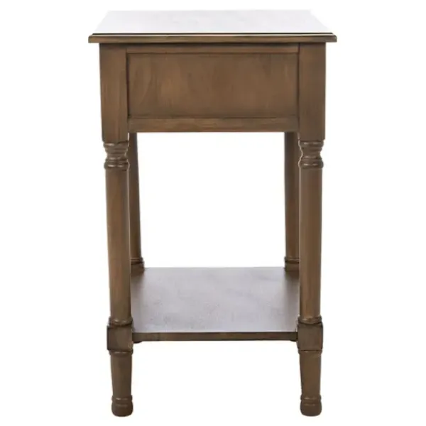 Accent & End Tables-Kirkland's Home Emory Natural Single Drawer Accent Table Black