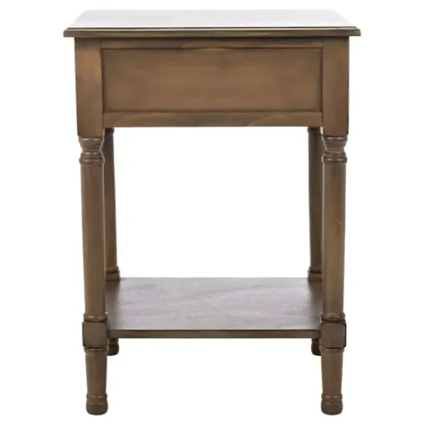 Accent & End Tables-Kirkland's Home Emory Natural Single Drawer Accent Table Black