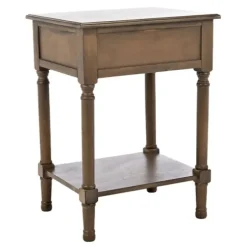 Accent & End Tables-Kirkland's Home Emory Natural Single Drawer Accent Table Black