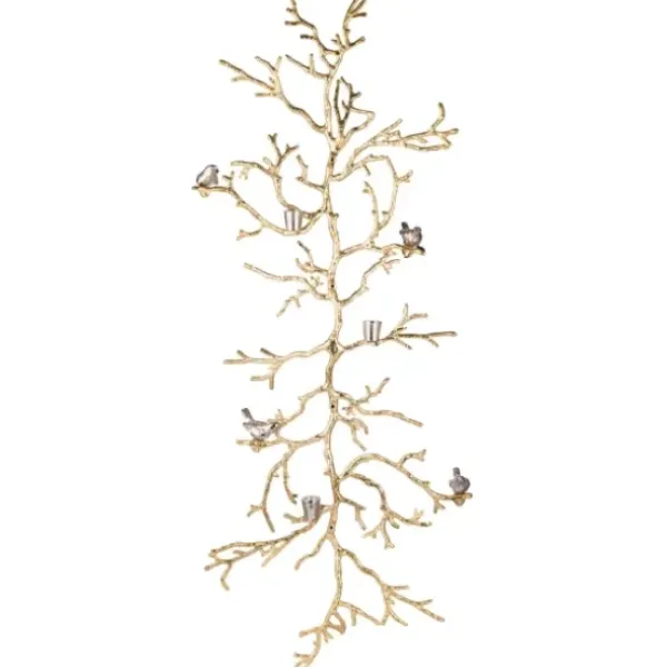 Wall Plaques-Kirkland's Home En Branches And Birds Metal Wall Plaque Gold