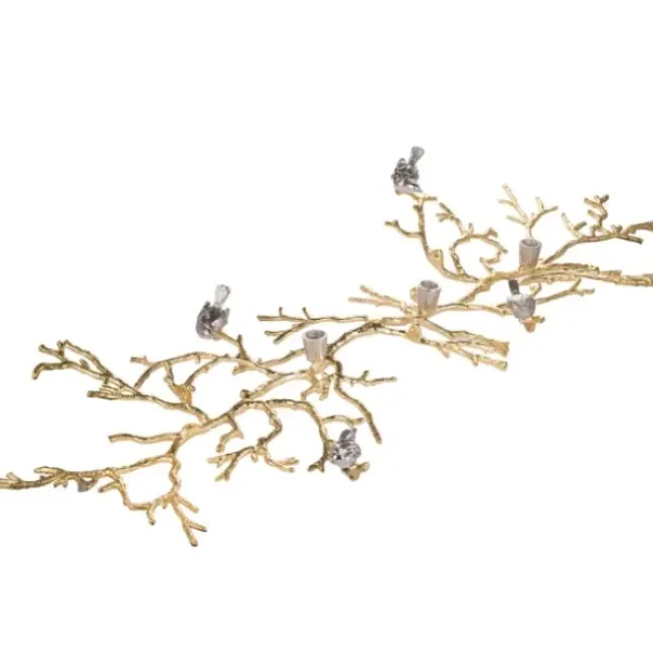 Wall Plaques-Kirkland's Home En Branches And Birds Metal Wall Plaque Gold