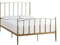 Beds & Headboards-Kirkland's Home En Sun Modern Arch Full Bed Frame Gold