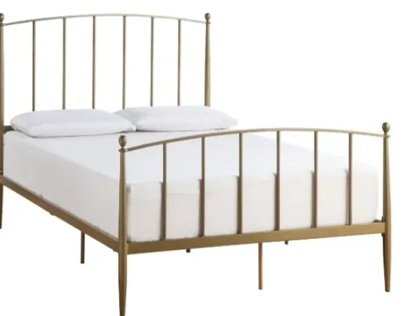 Beds & Headboards-Kirkland's Home En Sun Modern Arch Full Bed Frame Gold