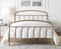 Beds & Headboards-Kirkland's Home En Sun Vintage Arch Full Bed Frame Gold