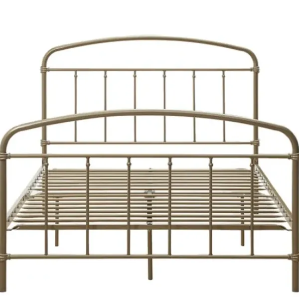 Beds & Headboards-Kirkland's Home En Sun Vintage Arch Full Bed Frame Gold