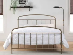 Beds & Headboards-Kirkland's Home En Sun Vintage Arch Queen Bed Frame Gold