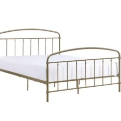 Beds & Headboards-Kirkland's Home En Sun Vintage Arch Queen Bed Frame Gold