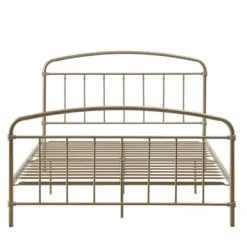 Beds & Headboards-Kirkland's Home En Sun Vintage Arch Queen Bed Frame Gold