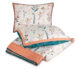 Quilts-Kirkland's Home English Garden Full/Queen 3-Pc. Quilt Set Blue/Orange/White