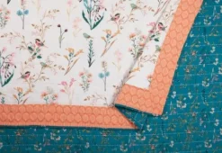 Quilts-Kirkland's Home English Garden Full/Queen 3-Pc. Quilt Set Blue/Orange/White