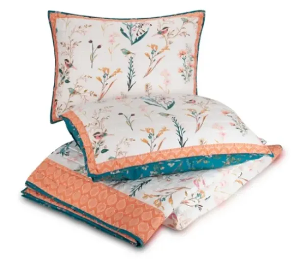 Quilts-Kirkland's Home English Garden King 3-Pc. Quilt Set Blue/Orange/White