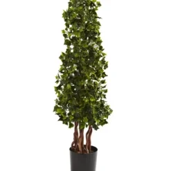 Trees & Topiaries-Kirkland's Home English Ivy Spiral Tree, 3.5 Ft.