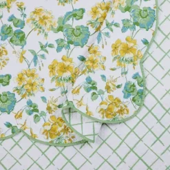 Quilts-Kirkland's Home English Meadow 3-Pc. King Quilt Set Green/Yellow/White