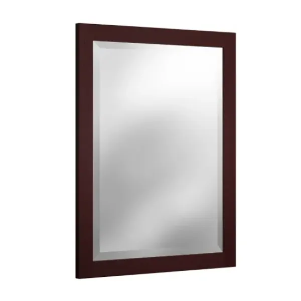 Framed Mirrors-Kirkland's Home Espresso Beveled Vanity Mirror Brown