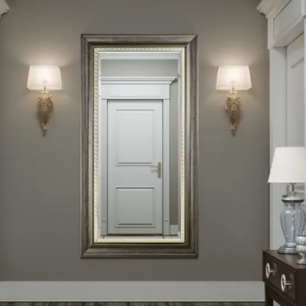Full Length & Floor Mirrors-Kirkland's Home Espresso Framed Leaner Mirror