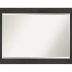 Framed Mirrors-Kirkland's Home Espresso Plank Beveled Mirror