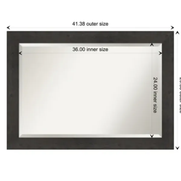Framed Mirrors-Kirkland's Home Espresso Plank Beveled Mirror