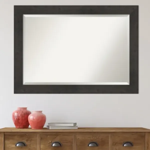 Framed Mirrors-Kirkland's Home Espresso Plank Beveled Mirror
