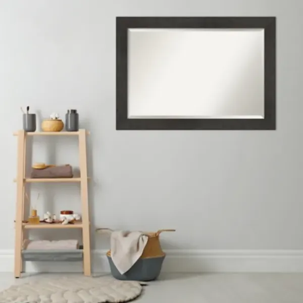 Framed Mirrors-Kirkland's Home Espresso Plank Beveled Mirror
