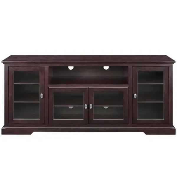 Tv Stands & Media Consoles-Kirkland's Home Espresso Wood Highboy Tv Stand Brown