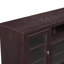 Tv Stands & Media Consoles-Kirkland's Home Espresso Wood Highboy Tv Stand Brown