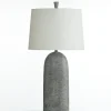 Table Lamps-Kirkland's Home Etched Gray Transitional Table Lamp Ivory