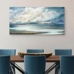 Canvas Art-Kirkland's Home Ethereal Skies Canvas Art Print, 48X24 In. White/Blue