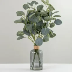 Arrangements & Greenery-Kirkland's Home Eucalyptus Arrangement In Gray Bottle Vase Green/Gray