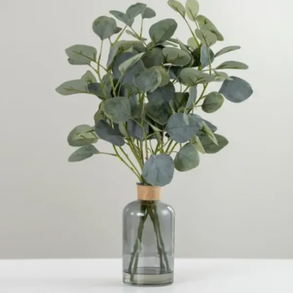 Arrangements & Greenery-Kirkland's Home Eucalyptus Arrangement In Gray Bottle Vase Green/Gray