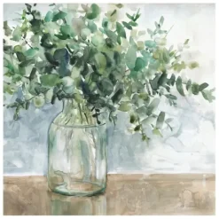 Canvas Art-Kirkland's Home Eucalyptus Bouquet Giclee Canvas Print, 30X30 In. Green/Multi
