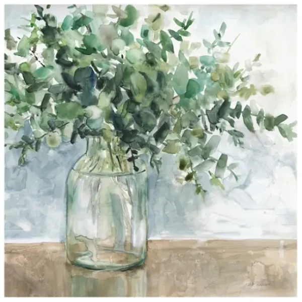 Canvas Art-Kirkland's Home Eucalyptus Bouquet Giclee Canvas Print, 30X30 In. Green/Multi