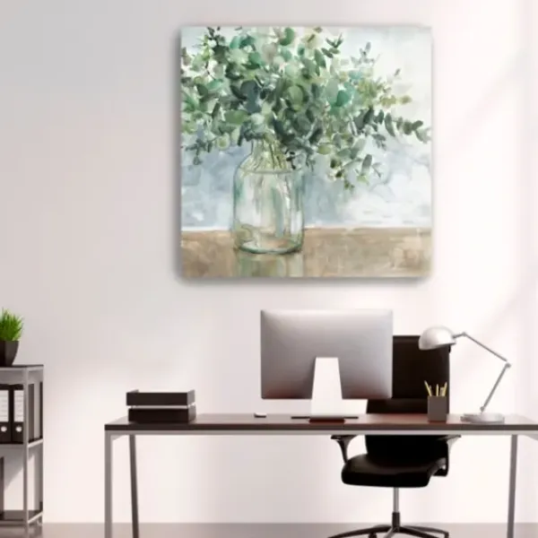 Canvas Art-Kirkland's Home Eucalyptus Bouquet Giclee Canvas Print, 40X40 In. Green/Multi