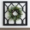 Wall Plaques-Kirkland's Home Eucalyptus Wreath Trellis Plaque Black
