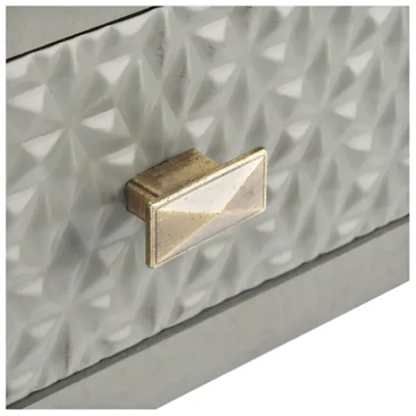 Accent & End Tables-Kirkland's Home Evelina Textured Single Drawer Accent Table Gray