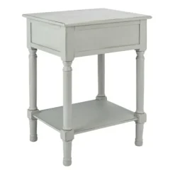 Accent & End Tables-Kirkland's Home Evelina Textured Single Drawer Accent Table Gray