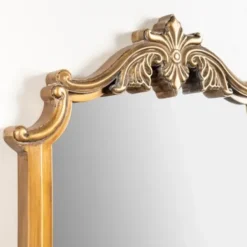 Full Length & Floor Mirrors-Kirkland's Home Evelyn Antique Gold Leaner Mirror