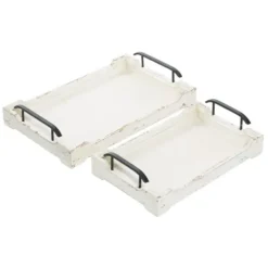 Decorative Trays-Kirkland's Home Evelyn Cream Narrow Decorative Tray Ivory