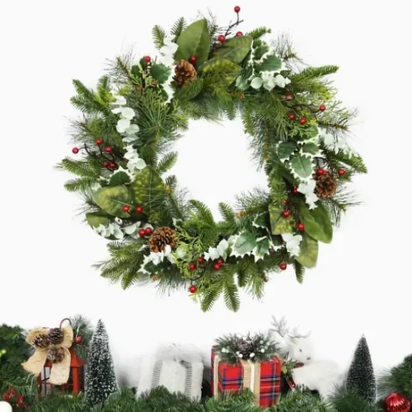 Wreaths-Kirkland's Home Ever S And Eucalyptus Berry Wreath Green