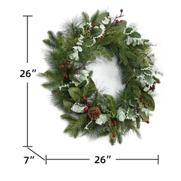 Wreaths-Kirkland's Home Ever S And Eucalyptus Berry Wreath Green