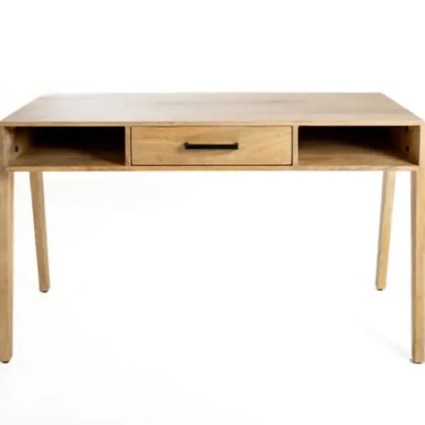 Office Furniture-Kirkland's Home Everett Mango Wood Desk Brown