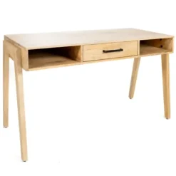 Office Furniture-Kirkland's Home Everett Mango Wood Desk Brown