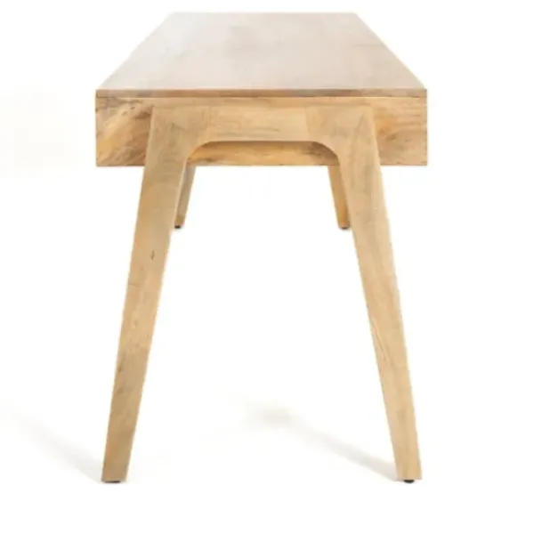 Office Furniture-Kirkland's Home Everett Mango Wood Desk Brown