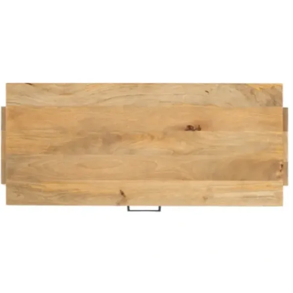 Office Furniture-Kirkland's Home Everett Mango Wood Desk Brown