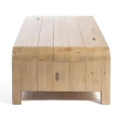 Coffee Tables-Kirkland's Home Everson Wood Coffee Table Tan