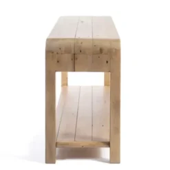 Console Tables-Kirkland's Home Everson Wood Console Table Tan
