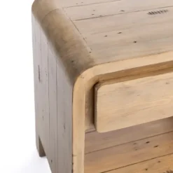Accent & End Tables-Kirkland's Home Everson Wood Side Table Tan