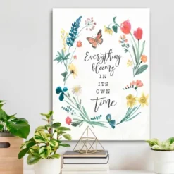 Canvas Art-Kirkland's Home Everything Blooms Canvas Art Print White/Multi