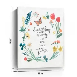 Canvas Art-Kirkland's Home Everything Blooms Canvas Art Print White/Multi