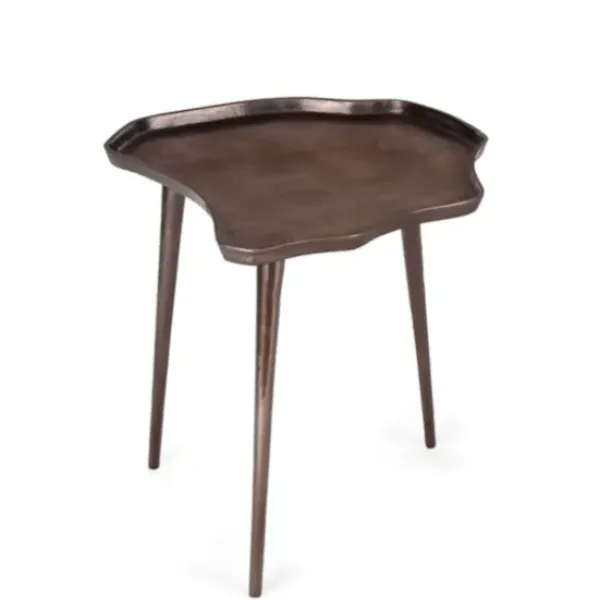 Accent & End Tables-Kirkland's Home Evianna Bronze Metal Accent Table Brown